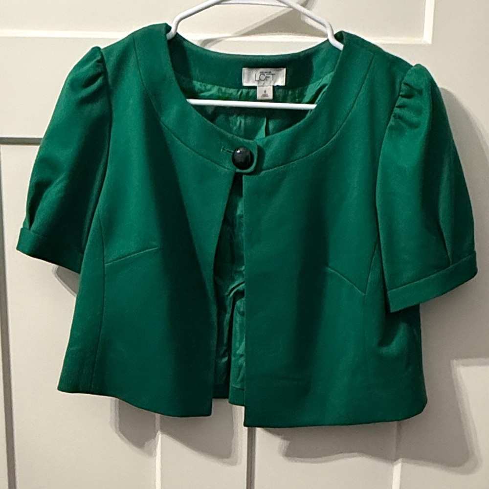 Cropped Green Jacket by Loft